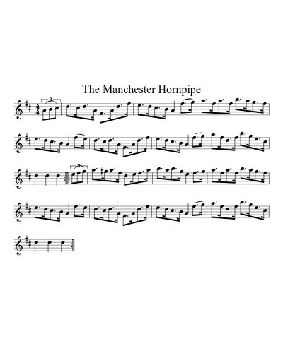 The Manchester Hornpipe sheet music preview
