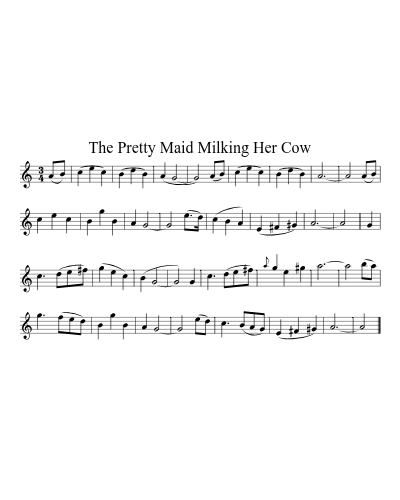 The pretty maid milking her cow (Version 3)
