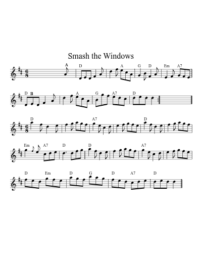 Smash the Windows (Version 19) sheet music preview