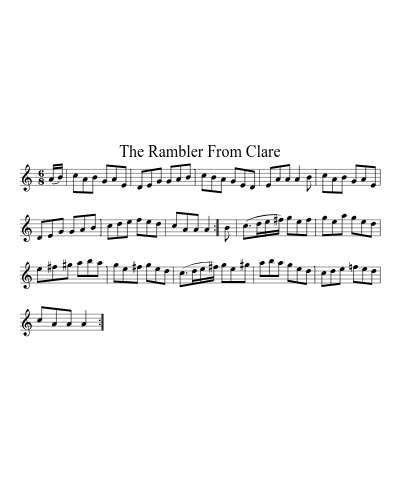 The Rambler From Clare sheet music preview