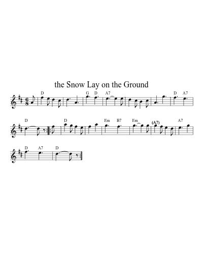 the Snow Lay on the Ground (Version 4) sheet music preview