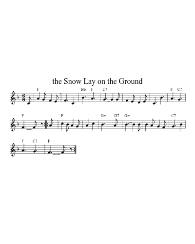 the Snow Lay on the Ground (Version 10) sheet music preview