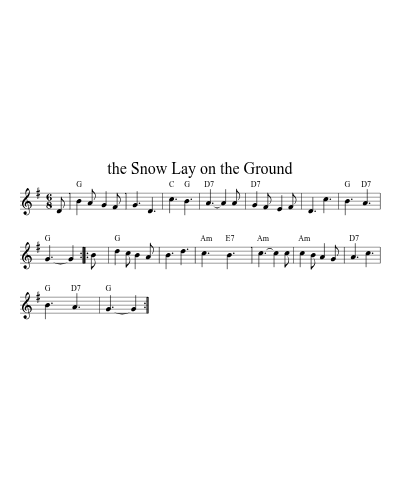 the Snow Lay on the Ground (Version 16) sheet music preview