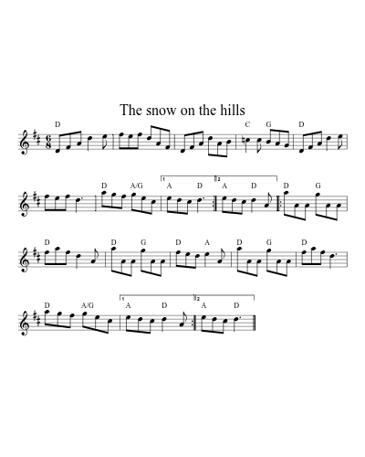 The snow on the hills (Version 4)