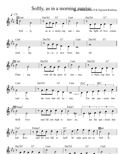 Softly, as in a morning sunrise preview