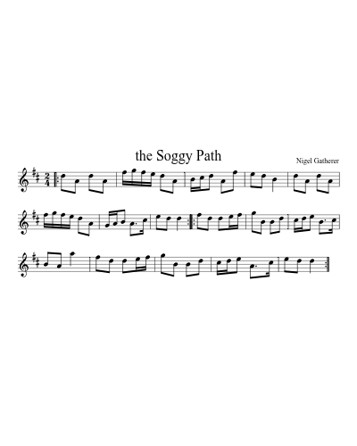 the Soggy Path sheet music preview