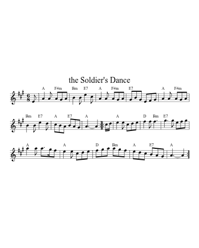 the Soldier's Dance sheet music preview