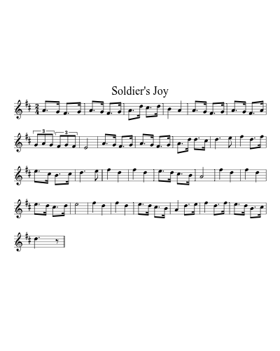 Soldier's Joy (Version 3) sheet music preview
