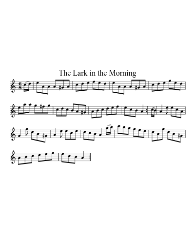 The lark in the morning (Version 3) sheet music preview