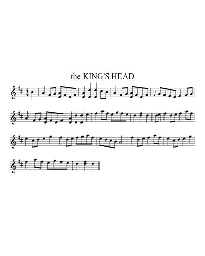 the KING'S HEAD (Soldiers Joy)