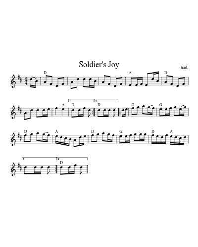 Soldier's Joy (Version 4) sheet music preview