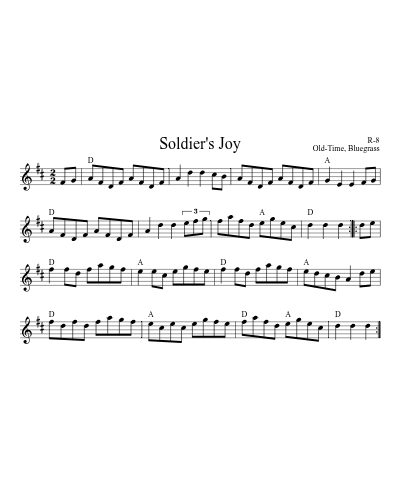 Soldier's Joy (Version 7) sheet music preview