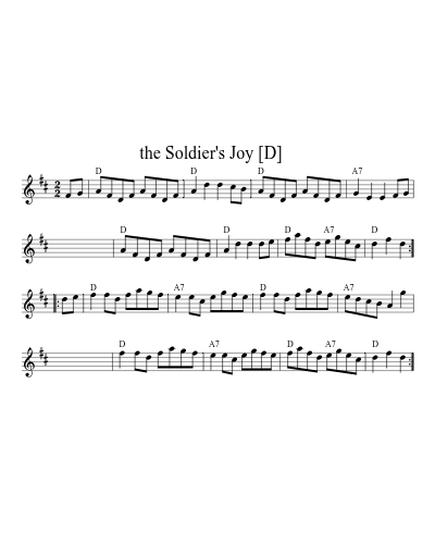 The Soldier's Joy    [D] (Version 7)