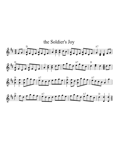 The soldier's joy (Version 14) sheet music preview