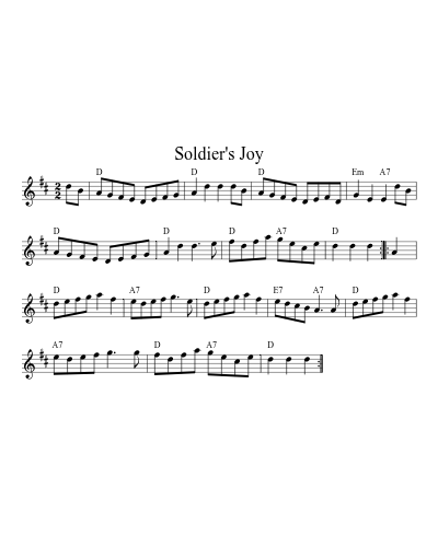 Soldier's Joy (Version 8) sheet music preview
