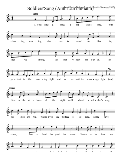 Soldiers'Song (Amhr\'an bhFiann) preview