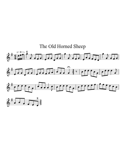 The Old Horned Sheep sheet music preview