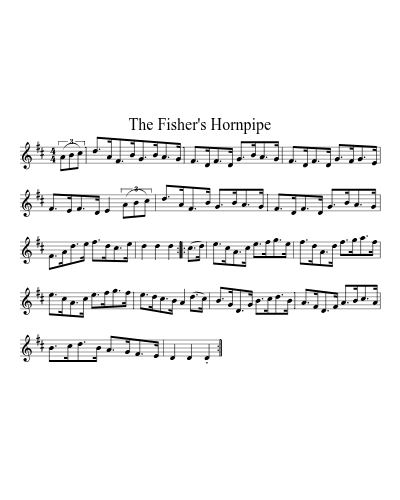 The Fisher's Hornpipe sheet music preview