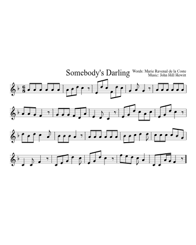 Somebody's Darling sheet music preview