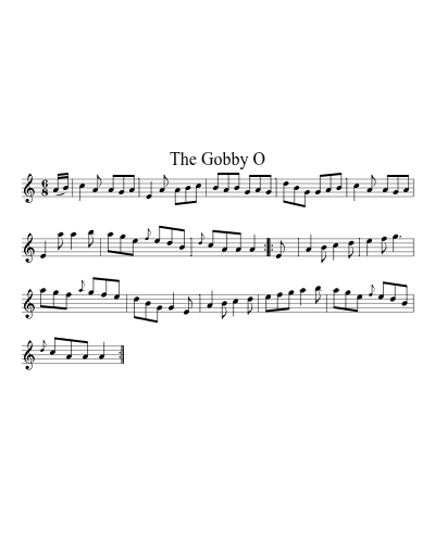 The Gobby O (Version 2) sheet music preview
