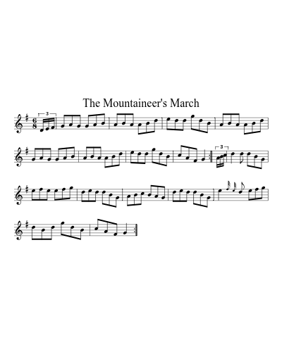 The Mountaineer's March sheet music preview