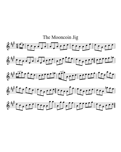 The Mooncoin Jig (Version 3) sheet music preview