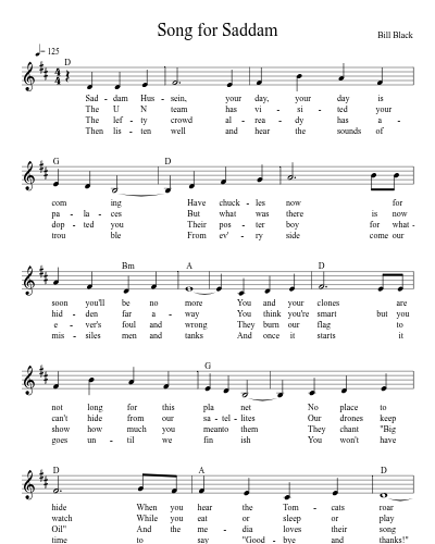 Song for Saddam preview