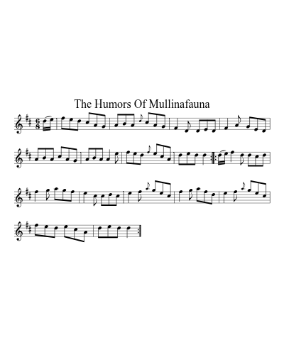 The Humors Of Mullinafauna sheet music preview