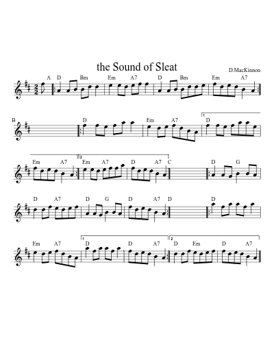 the Sound of Sleat (Version 2) sheet music preview