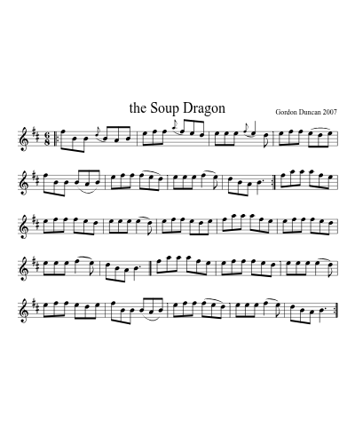 the Soup Dragon (Version 3) sheet music preview