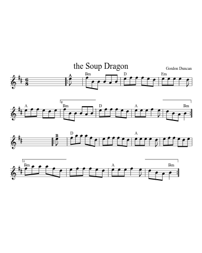 the Soup Dragon (Version 4) sheet music preview