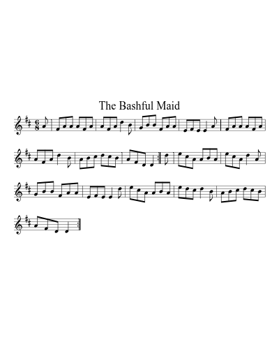 The Bashful Maid sheet music preview