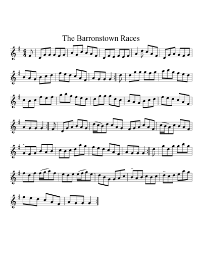 The Barronstown Races sheet music preview