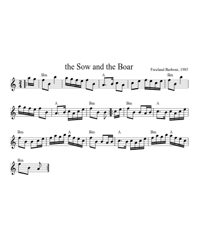 the Sow and the Boar (Version 17) sheet music preview