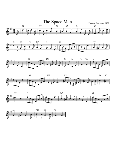 The Space Man (Version 4) sheet music preview
