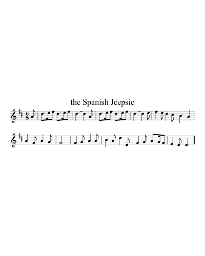 the Spanish Jeepsie sheet music preview