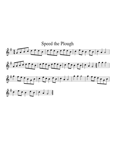 Speed the Plough (Version 19) sheet music preview