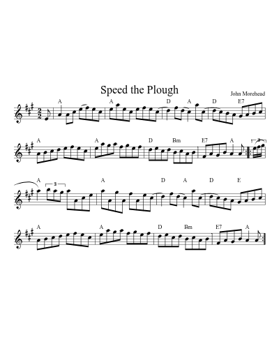 Speed the Plough (Version 21) sheet music preview