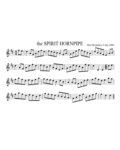 the SPIRIT HORNPIPE (Spirit Hornpipe) sheet music preview