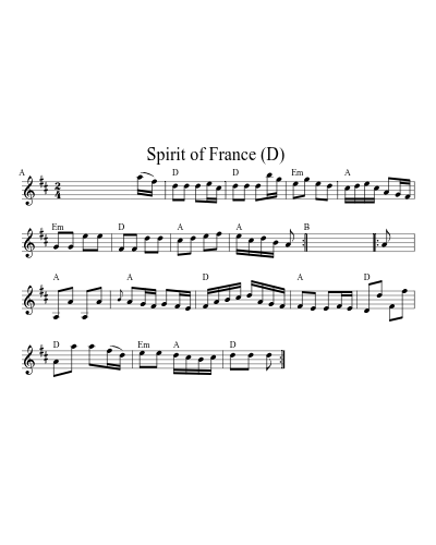Spirit of France  (D) (Version 3)