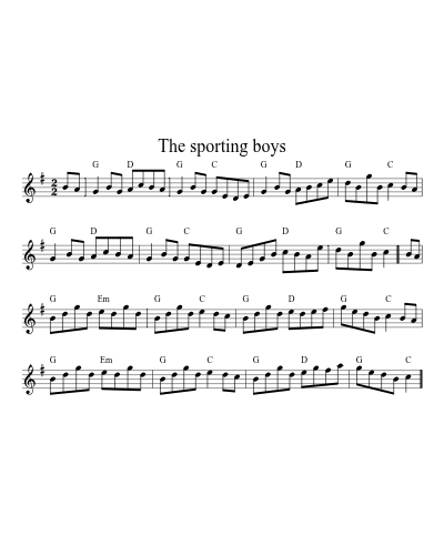 The sporting boys (Version 3) sheet music preview