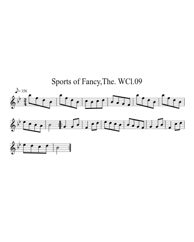 Sports of Fancy,The. WCl.09 (Version 2)
