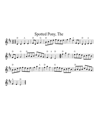 Spotted Pony, The preview