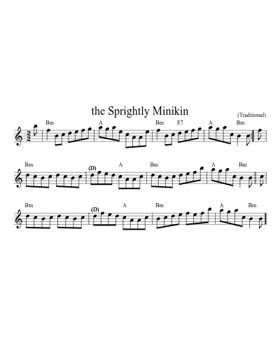 the Sprightly Minikin sheet music preview