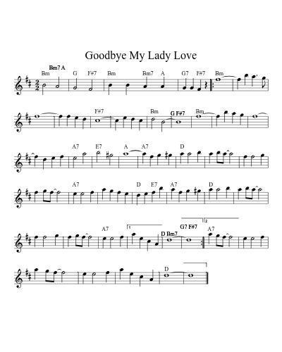 Goodbye My Lady Love (Version 3)