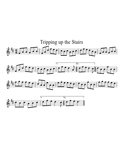 Tripping Up the Stairs (Version 4) sheet music preview
