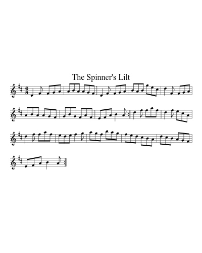 The spinner's lilt (Version 2) sheet music preview