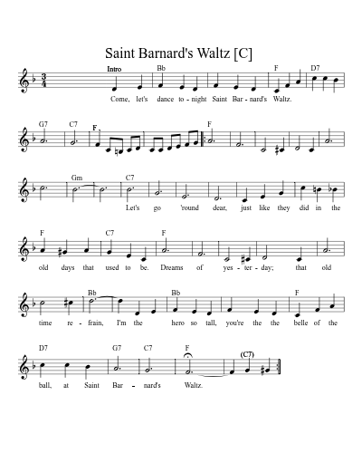 Saint Barnard's Waltz  [C] preview