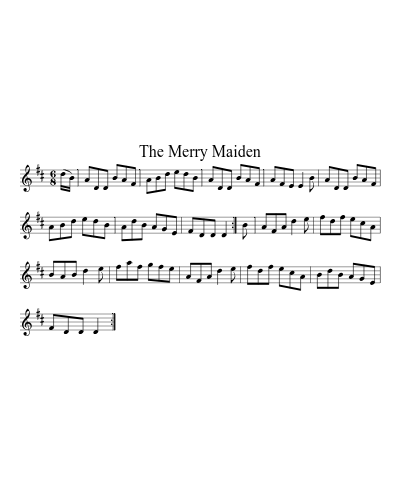 The merry maiden (Version 2) sheet music preview