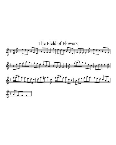 The Field of Flowers sheet music preview